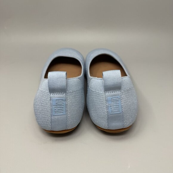 Fit Flop Allegro Knit Blue Ballet Flats Round Toe Slip On Comfort Shoe Women’s 9 - Picture 7 of 8